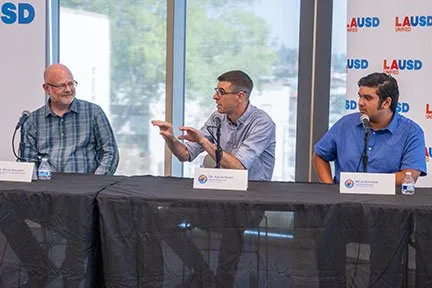 Wayne Bischoff pictured with Austin Hendy and Milad Esfahani